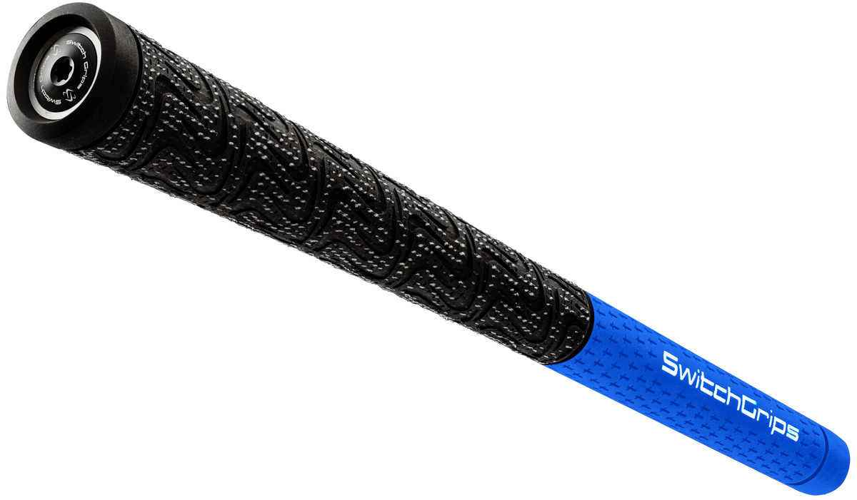 SwitchGrips SG2 hybrid cord and rubber golf grip, blue, standard size