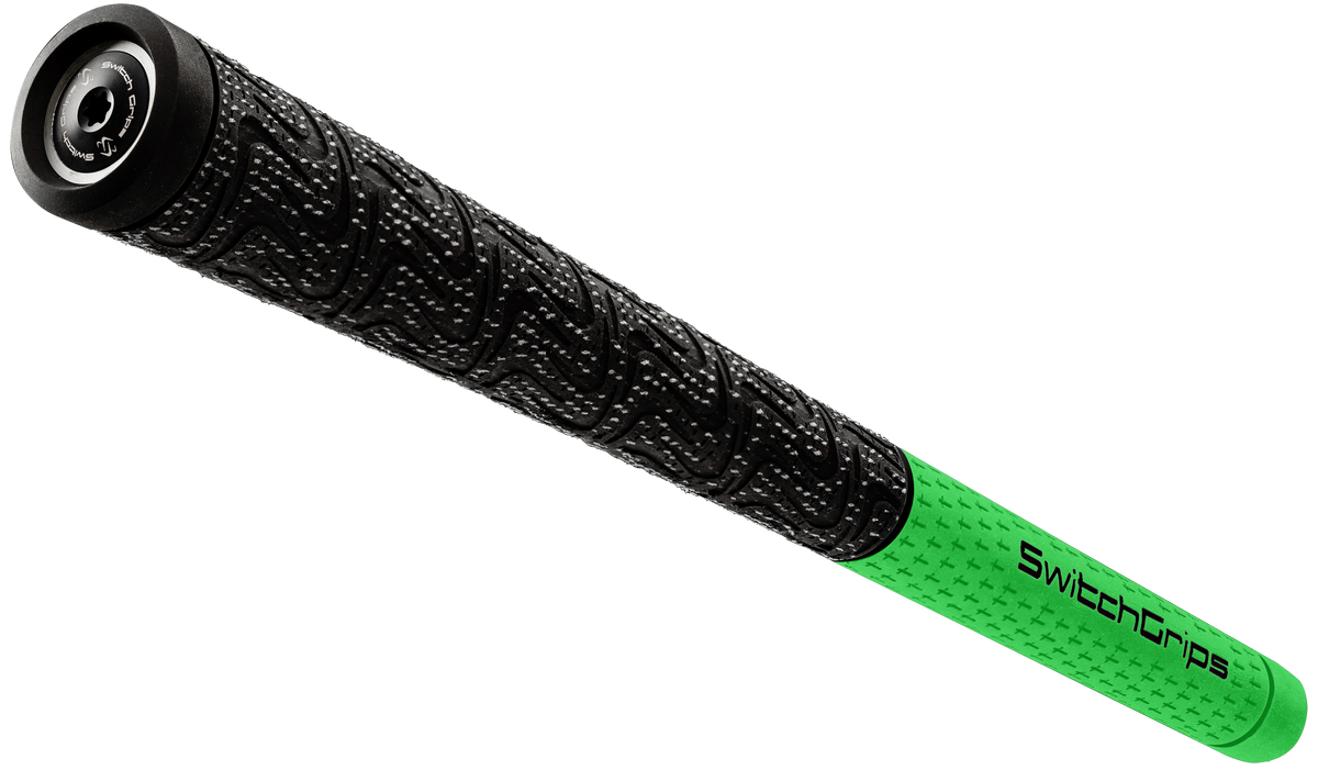 SwitchGrips SG2 hybrid cord and rubber golf grip, green, standard size