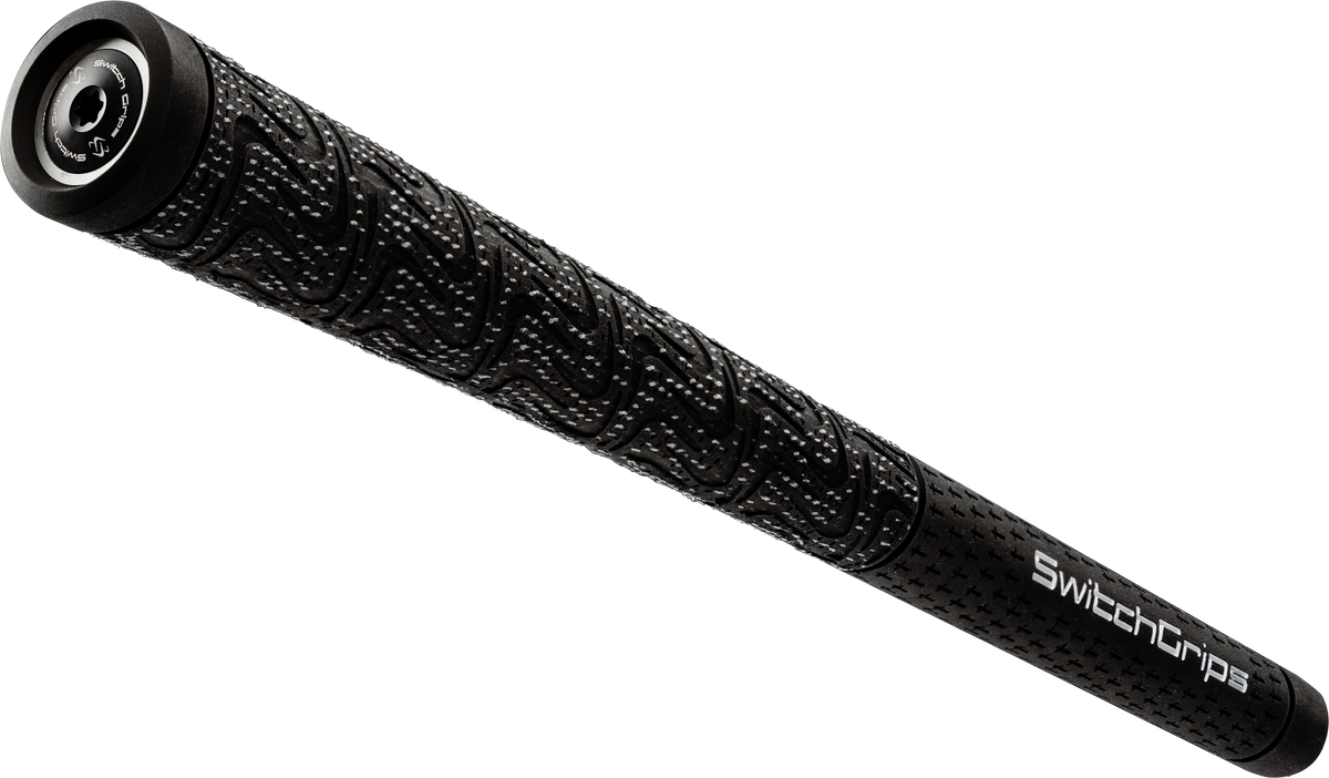 SwitchGrips SG2 hybrid cord and rubber golf grip, black, standard size