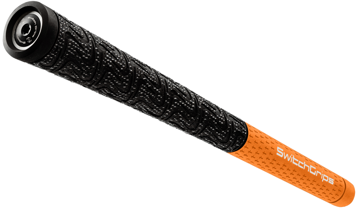 SwitchGrips SG2 hybrid cord and rubber golf grip, orange, standard size