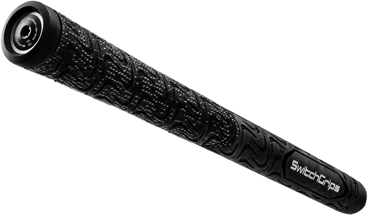 SwitchGrips SG2 hybrid cord and rubber golf grip, black, midsize