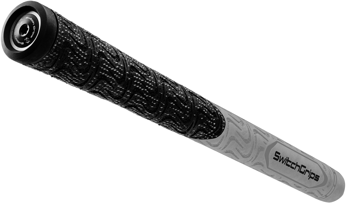 SwitchGrips SG2 hybrid cord and rubber golf grip, grey, midsize