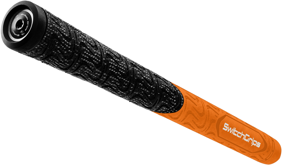 SwitchGrips SG2 hybrid cord and rubber golf grip, orange, midsize