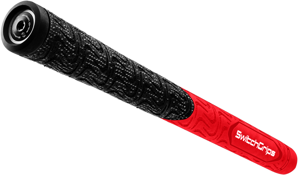 SwitchGrips SG2 hybrid cord and rubber golf grip, red, midsize