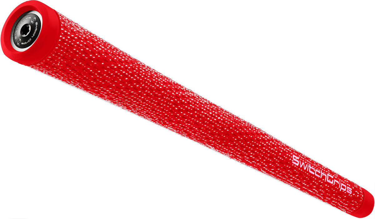 SwitchGrips SGC full cord golf grip with counterbalance, red, standard size