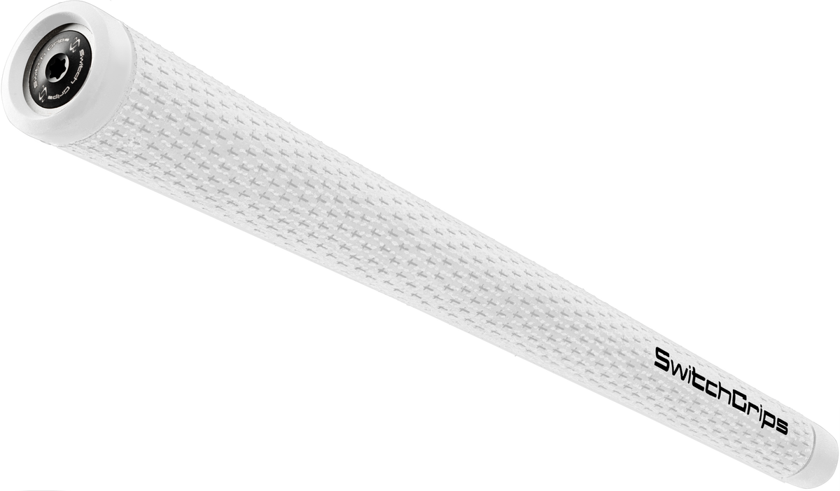 SwitchGrips SGC full cord golf grip with counterbalance, white, standard size