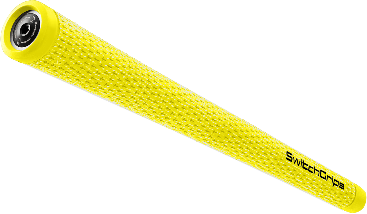 SwitchGrips SGC full cord golf grip with counterbalance, yellow, standard size
