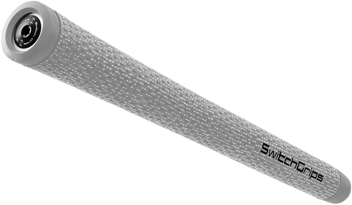 SwitchGrips SGC full cord golf grip with counterbalance, grey, midsize