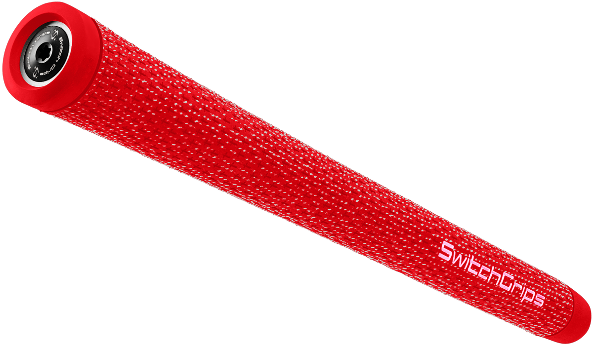 SwitchGrips SGC full cord golf grip with counterbalance, red, midsize