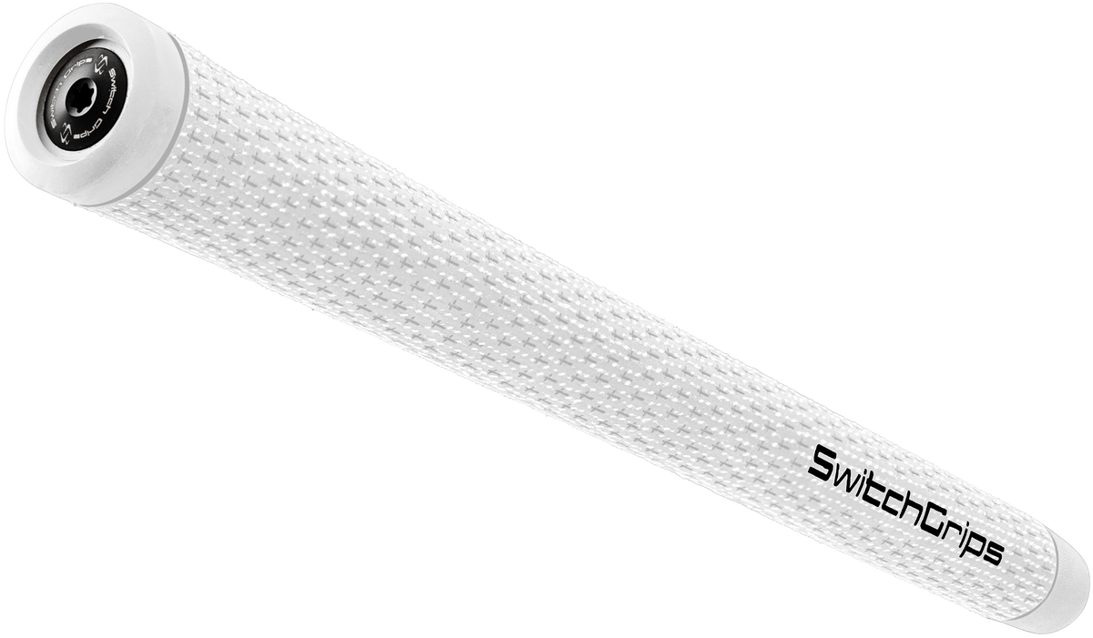 SwitchGrips SGC full cord golf grip with counterbalance, white, midsize