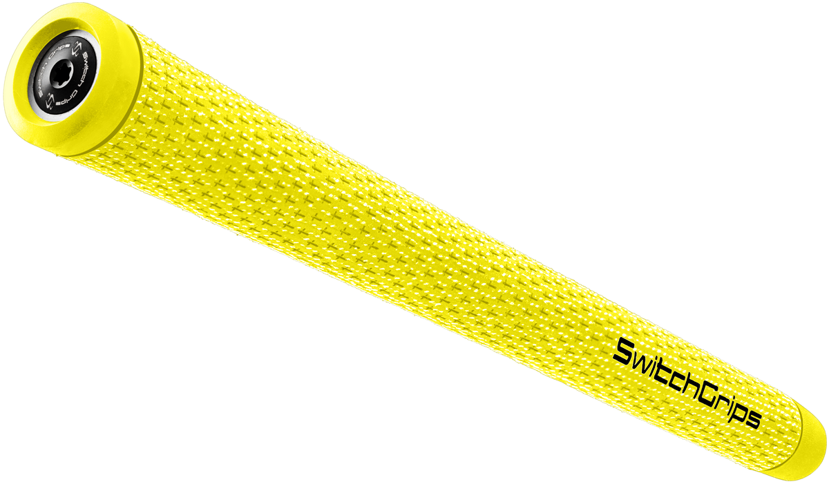 SwitchGrips SGC full cord golf grip with counterbalance, yellow, midsize