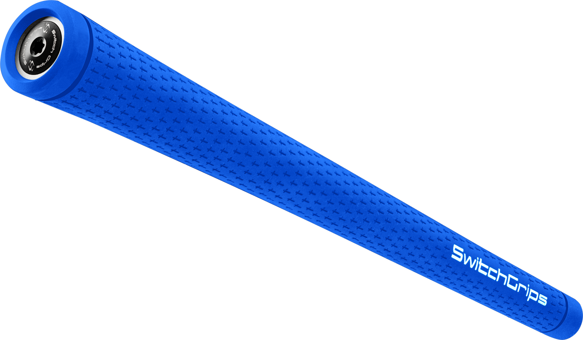 SwitchGrips SG rubber golf grip with counterbalance, blue, standard size