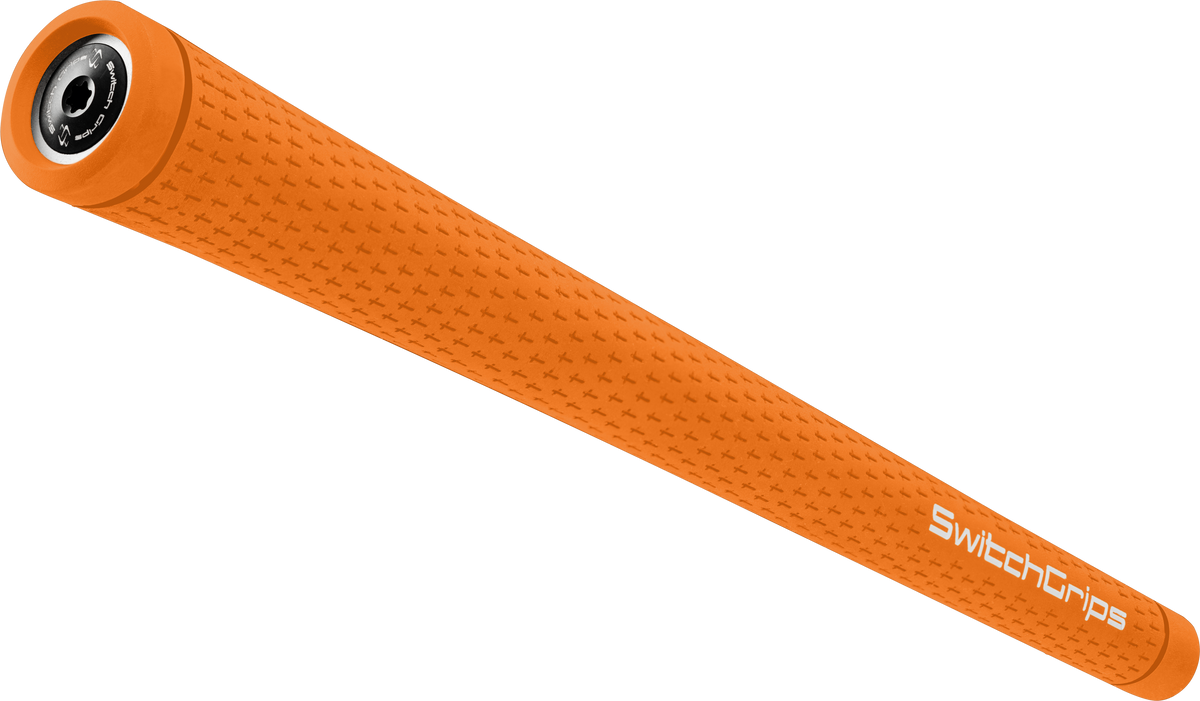 SwitchGrips SG rubber golf grip with counterbalance, orange, standard size