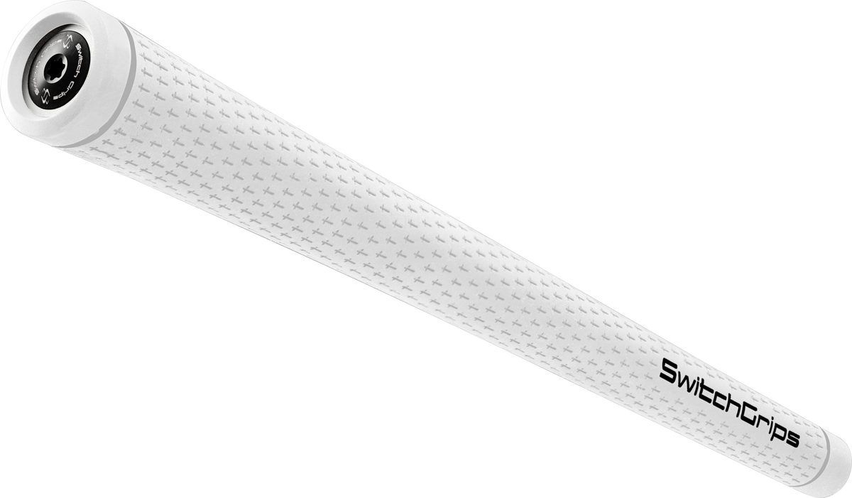 SwitchGrips SG rubber golf grip with counterbalance, white, standard size