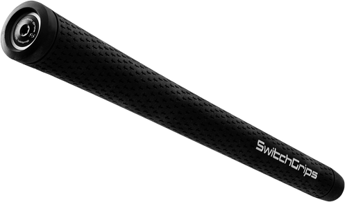 SwitchGrips SG rubber golf grip with counterbalance, black, midsize