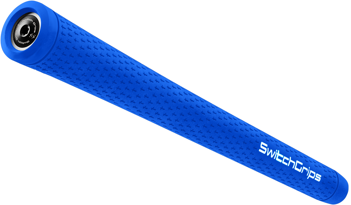 SwitchGrips SG rubber golf grip with counterbalance, blue, midsize