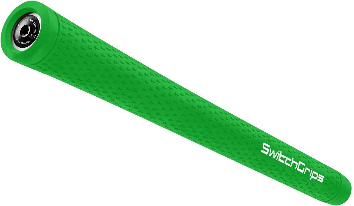 SwitchGrips SG rubber golf grip with counterbalance, green, midsize